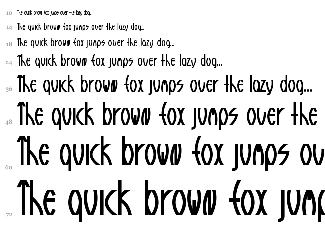 Guazhiru font waterfall